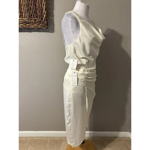 DO + BE Ivory Pearl Strap M Medium Silky Dress NEW NWT - Picture 7 of 16